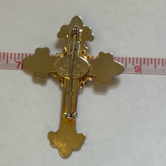 Vintage Cross Brooch signed Jane 1998 AOL - Picture 7 of 11